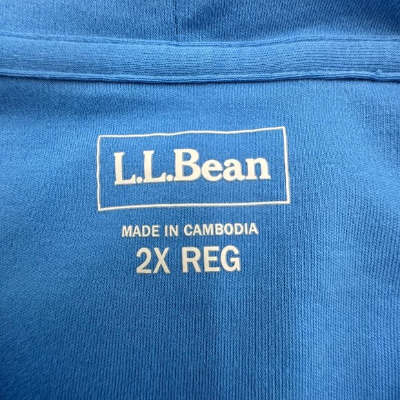 L.L. Bean Women's VNeck Long Sleeve Blue Pullover Size 2X - Picture 5 of 7